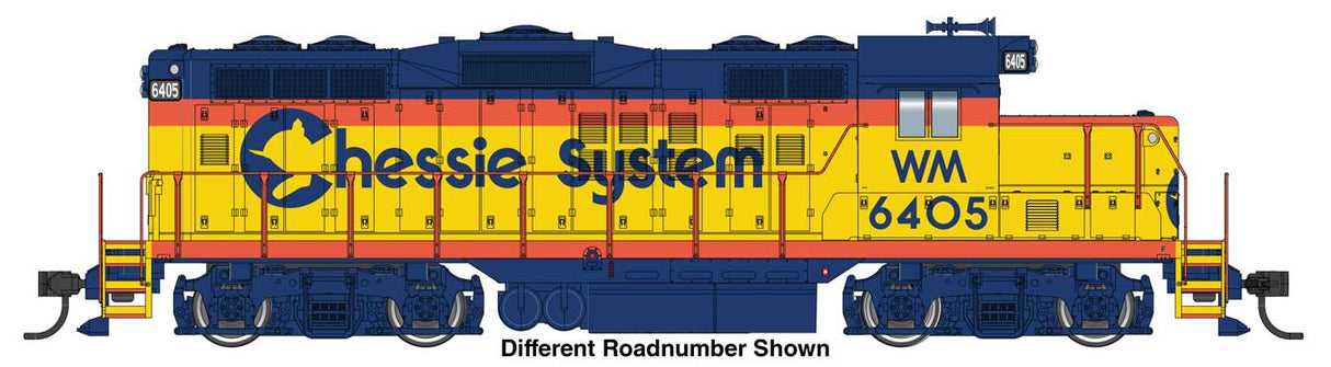 PREORDER Walthers Mainline HO 910-20510 EMD GP9 Phase II with Chopped Nose, ESU Locomotive Western Maryland #6420