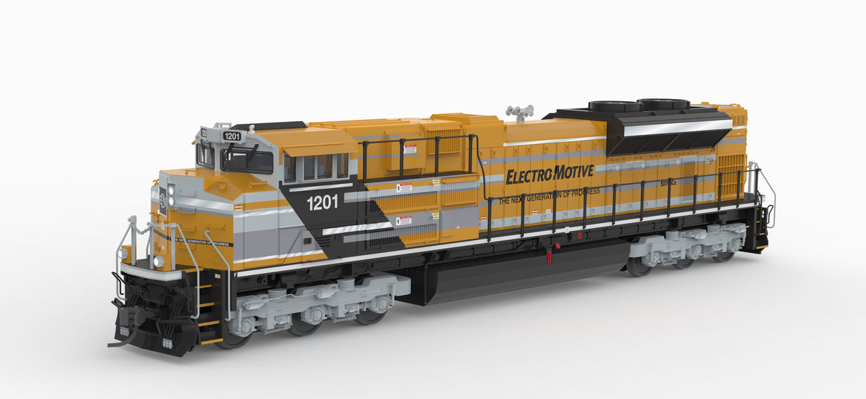 PREORDER Broadway Limited Imports HO 10430 EMD SD70ACe, EMD Demo 1201, Yellow Progress Rail, No-Sound / DCC-Ready