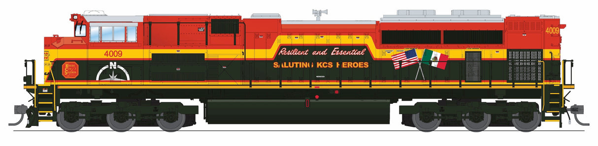PREORDER Broadway Limited Imports HO 10433 EMD SD70ACe, Kansas City Southern 4009, "Heroes" Scheme, Paragon4 Sound/DC/DCC