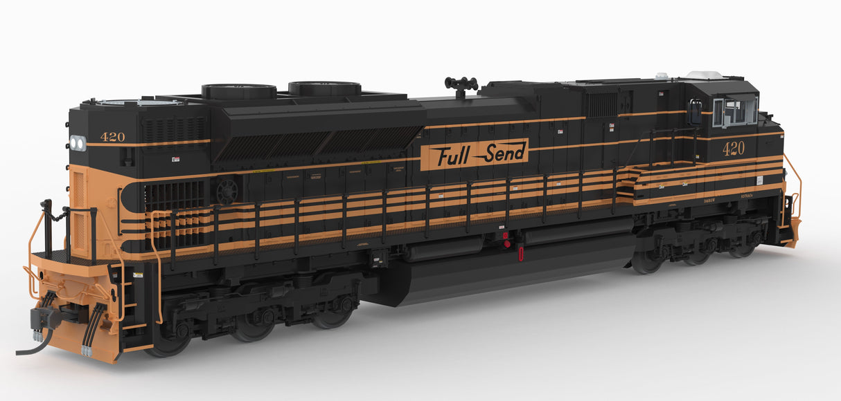 PREORDER Broadway Limited Imports HO 10455 EMD SD70ACe, 420, "Full Send" 5-Stripe Scheme, Paragon4 Sound/DC/DCC, w/ Smoke, HO (Hyce Tra
