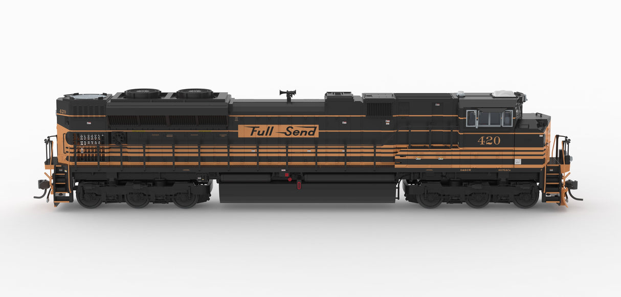 PREORDER Broadway Limited Imports HO 10455 EMD SD70ACe, 420, "Full Send" 5-Stripe Scheme, Paragon4 Sound/DC/DCC, w/ Smoke, HO (Hyce Tra