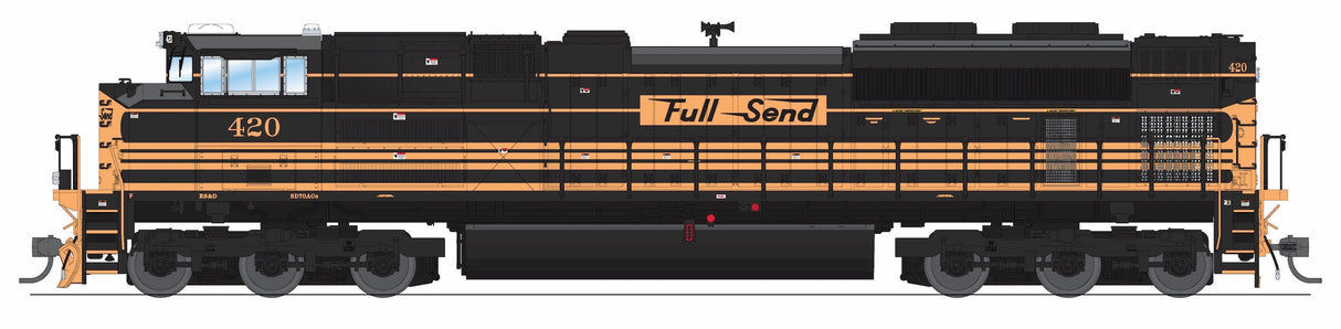 PREORDER Broadway Limited Imports HO 10457 EMD SD70ACe, 422, "Full Send" 5-Stripe Scheme, Paragon4 Sound/DC/DCC, w/ Smoke, HO (Hyce Tra