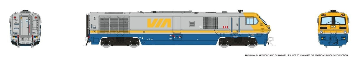 PREORDER Rapido N 1127501 Bombardier LRC Locomotive, Via Rail Canada #6903 (DCC & Sound-Equipped)