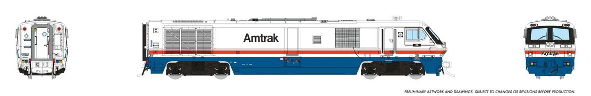PREORDER Rapido N 1127004 Bombardier LRC Locomotive, Amtrak Phase III #39