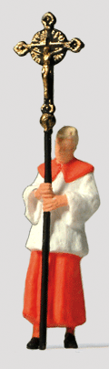 Preiser HO 28066 Individual Figures, Religious People, Altar Boy Carrying Cross