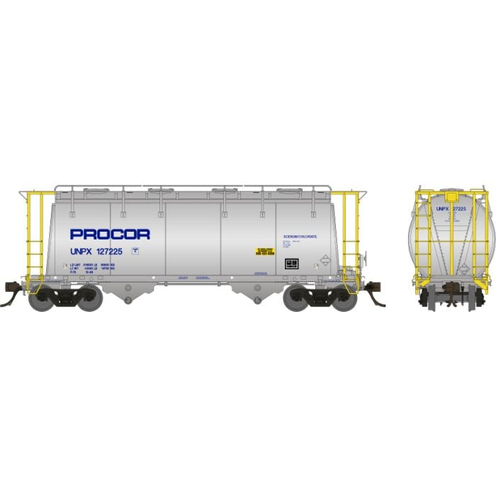 Rapido HO 172004A 3000 Cu. Ft. Aluminum Hopper with Handrail and Wordmark, Procor #4