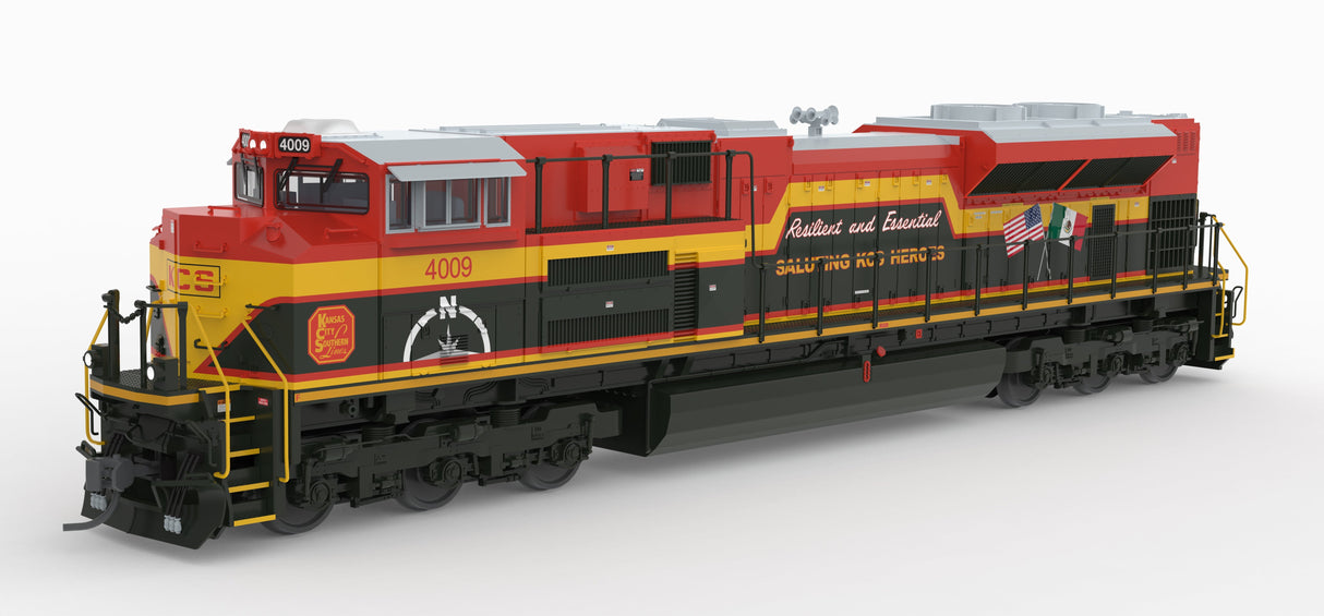 PREORDER Broadway Limited Imports HO 10434 EMD SD70ACe, Kansas City Southern 4009, "Heroes" Scheme, No-Sound / DCC-Ready