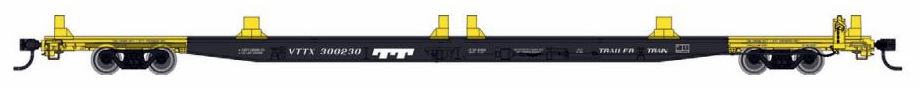 Walthers Mainline HO 910-5569 85' General American G85 Flat Car, Trailer Train (VTTX) #300409