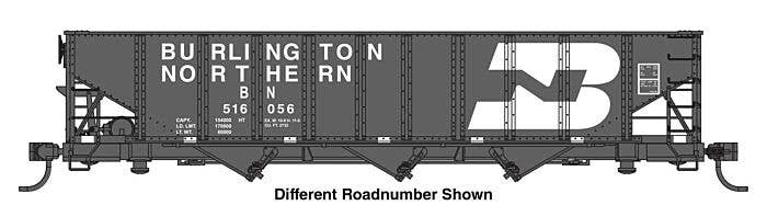 Walthers Mainline HO 56706 70-Ton AAR 3-Bay Open Hopper, Burlington Northern #516535