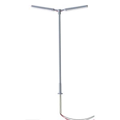 Atlas HO 70000175 Double-Arm Parking Lot Light 3-Pack, Warm White LED, Gray