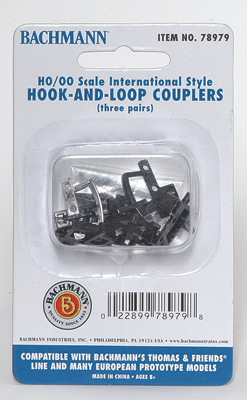 Bachmann Trains HO 78979 Thomas & Friends Sodor Scenery, Hook & Loop Couplers f/Thomas Equipment 3 Pairs