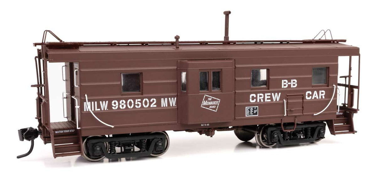 Walthers Proto HO 920-103659 MILW Ribside Caboose with Oil Stove, Milwaukee Road "Buildings-Bridges" #980502