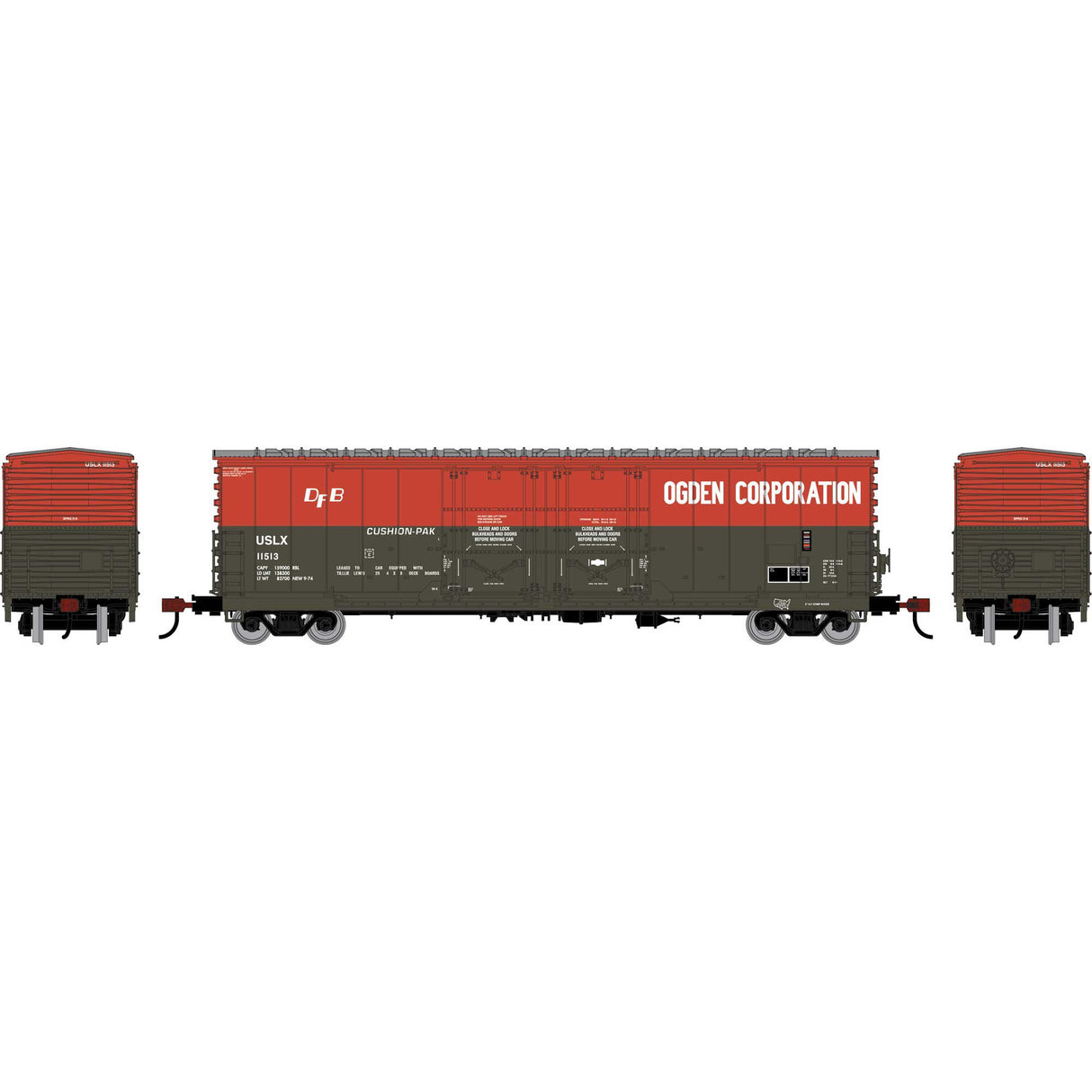PREORDER Athearn HO ATH-3646 50' Evans Double Plug Door Box Car, USLX 'Ogden Corporation' #11513