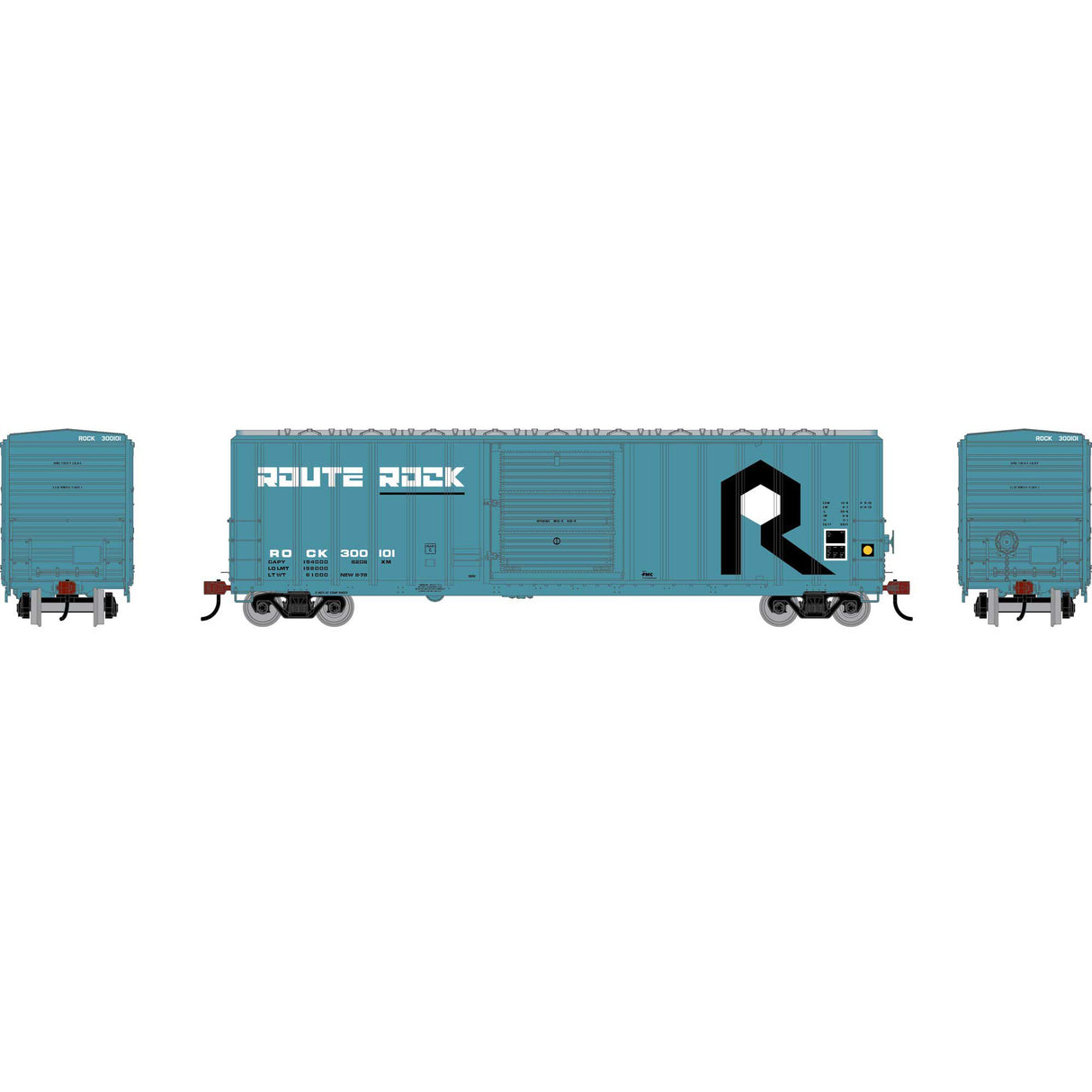 PREORDER Athearn HO ATH-3667 50' FMC 5347 Single Door Box Car, ROCK #300101