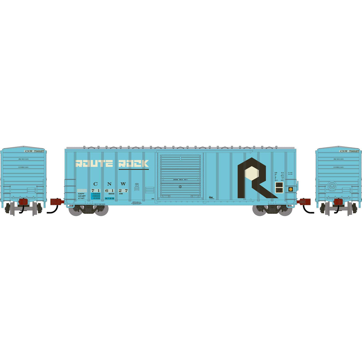 PREORDER Athearn N ATH-3683 50' FMC 5347 Single Door Box Car, Primed For Grime CNW #716127