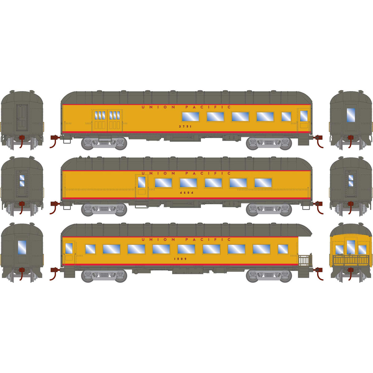 PREORDER Athearn HO ATH73037 RTR Arch Roof Set, UP (3)