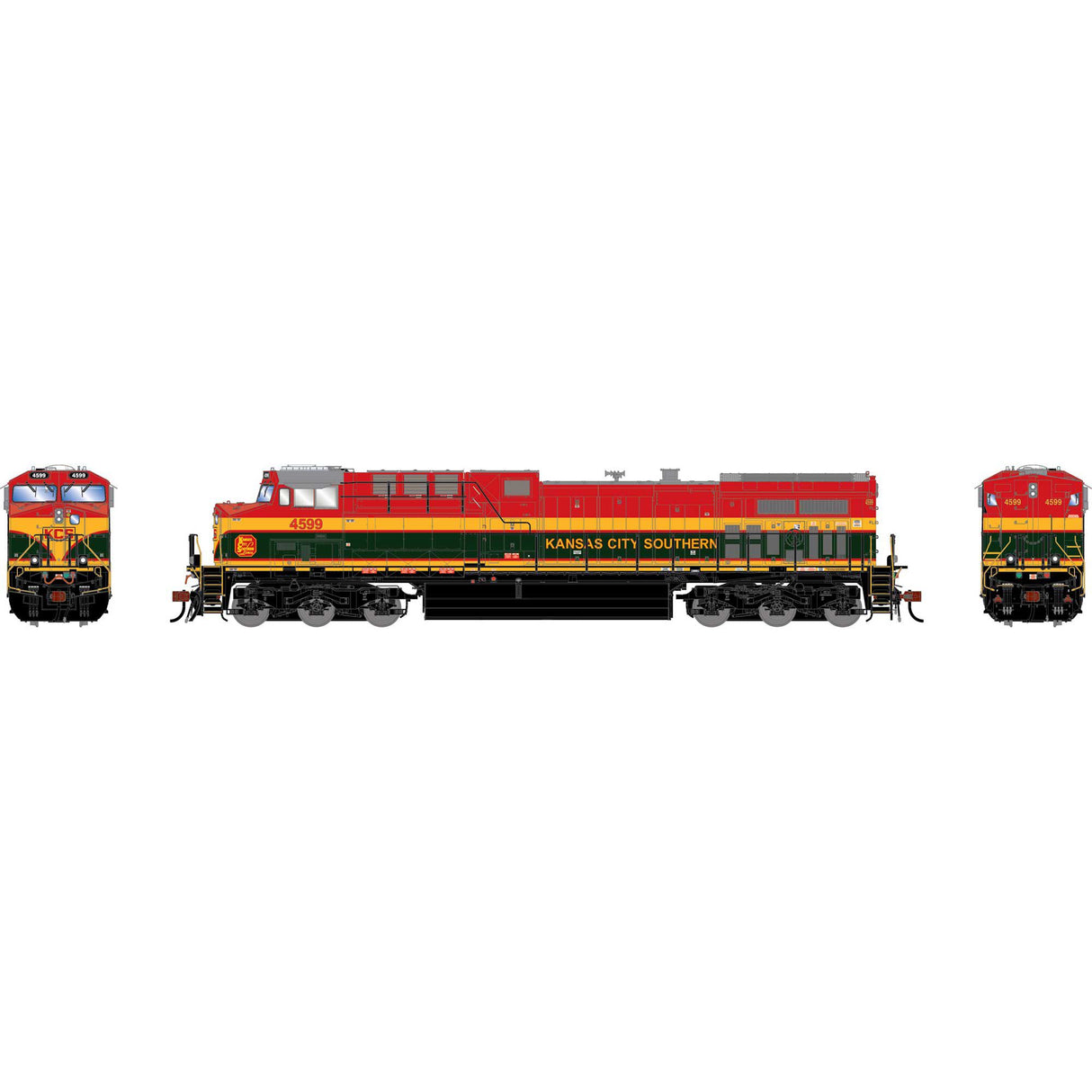 PREORDER Athearn Genesis HO ATHG-3154 GEN AC4400CW Locomotive w/DCC & Sound, KCS 'Southern Belle' #4599
