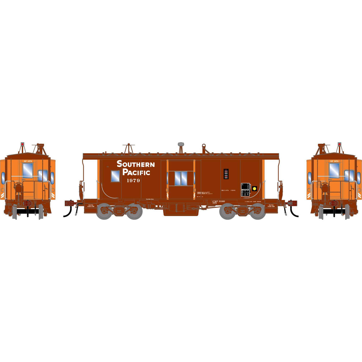 PREORDER Athearn Genesis HO ATHG-3209 GEN ICC Bay Window Caboose w/Lights & Sound, late SP #1979
