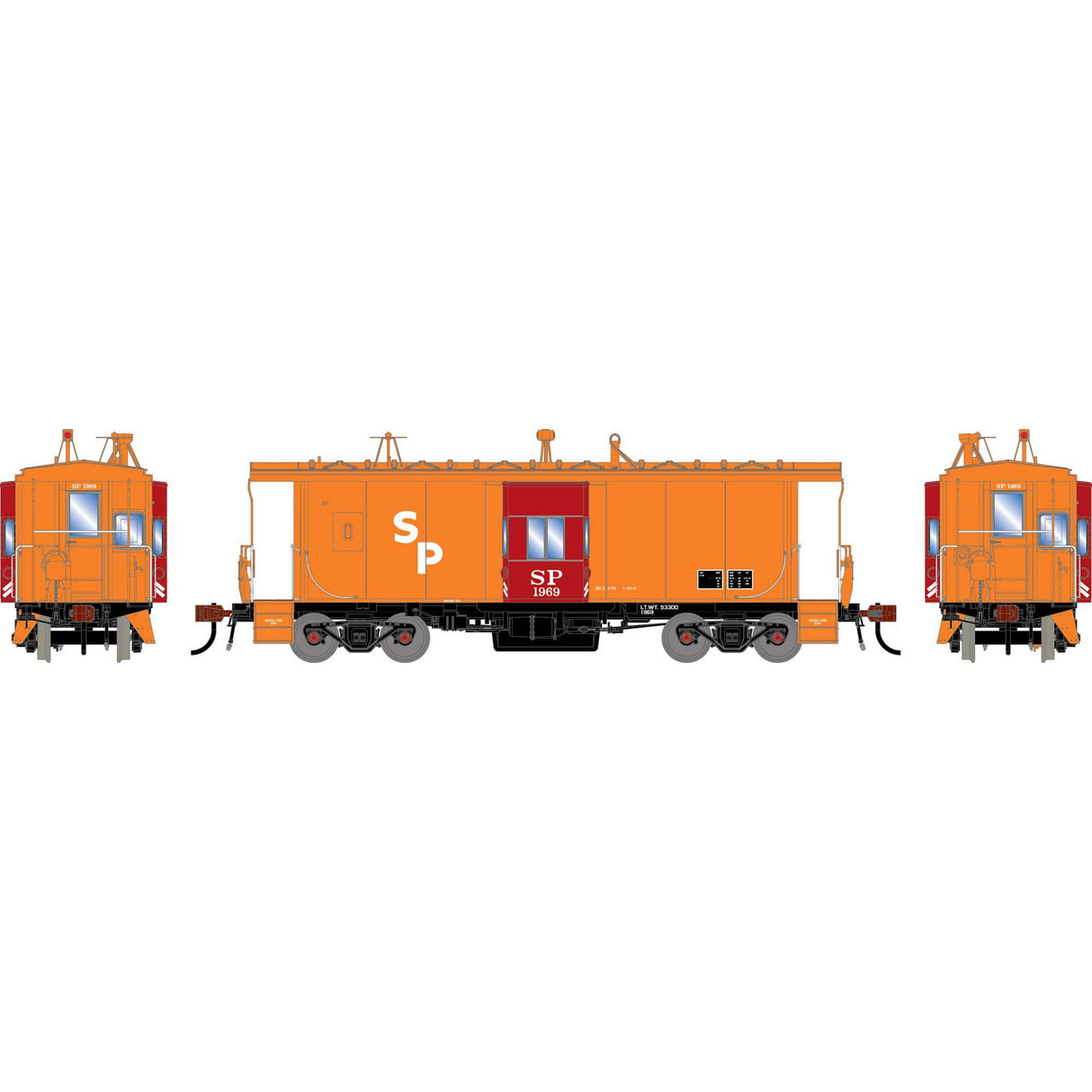 PREORDER Athearn Genesis HO ATHG-3213 GEN ICC Bay Window Caboose w/Lights & Sound, Legendary Liveries Late Daylight SP #1969