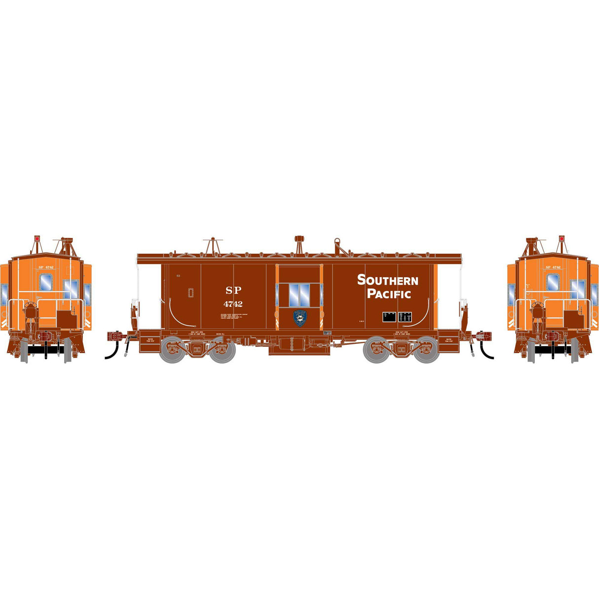 PREORDER Athearn Genesis HO ATHG-3223 GEN ICC Bay Window Caboose w/Lights, SP Police #4742