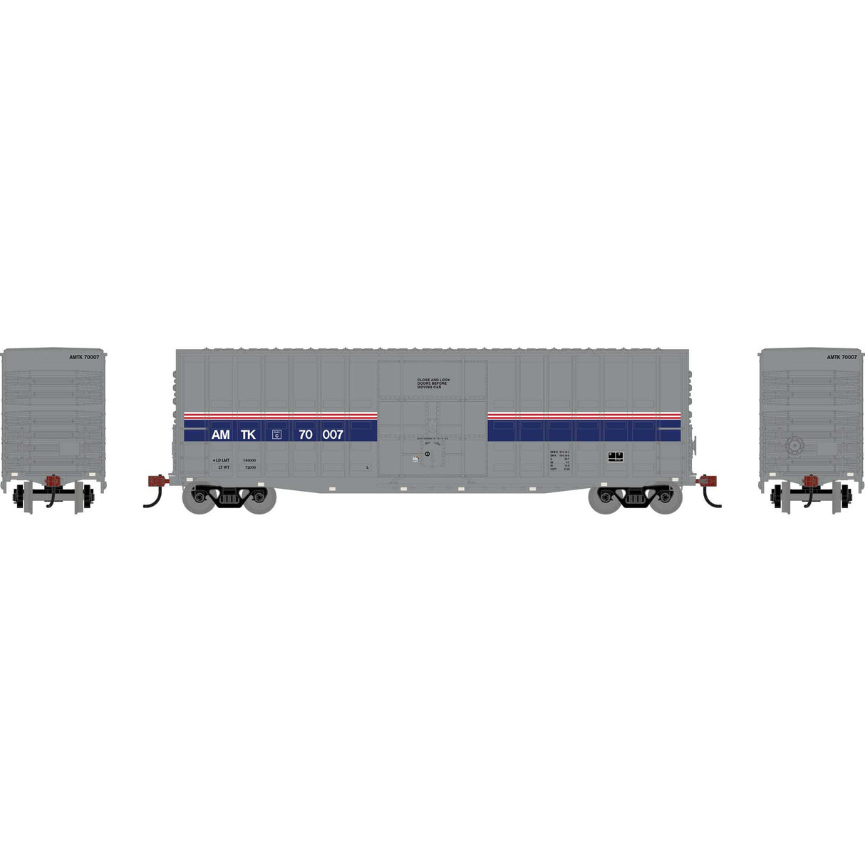 PREORDER Roundhouse HO RND-4647 RND 50' Waffle High Cube Box Car, AMTK Phase IV #70007