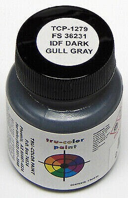 Tru-Color Paint 1279 Military Acrylic Color, FS-36231 Dark Gull Gray IDF (1oz)