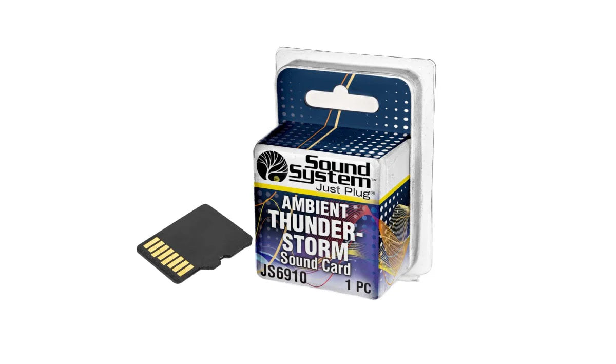 PREORDER Woodland Scenics JS6910 Sound Card, Just Plug, Ambient Thunderstorm