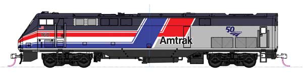 Kato HO 376116LS GE P42 Genesis, Lok Locomotive Amtrak #160 (DCC & Sound-Equipped)