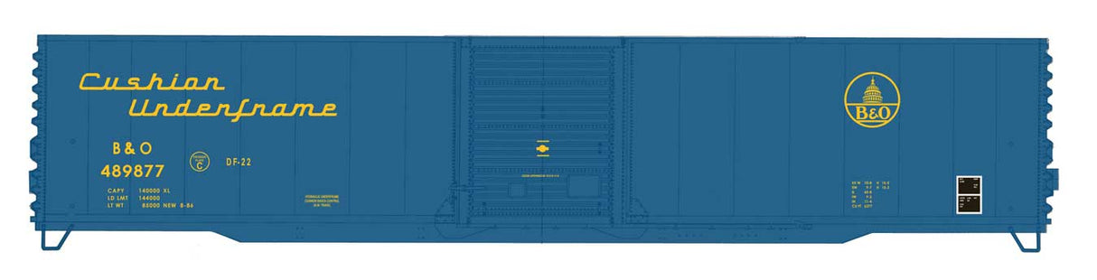 Walthers Mainline HO 910-3356 60' P-S Single Door Auto Parts Box Car, Baltimore and Ohio #489894