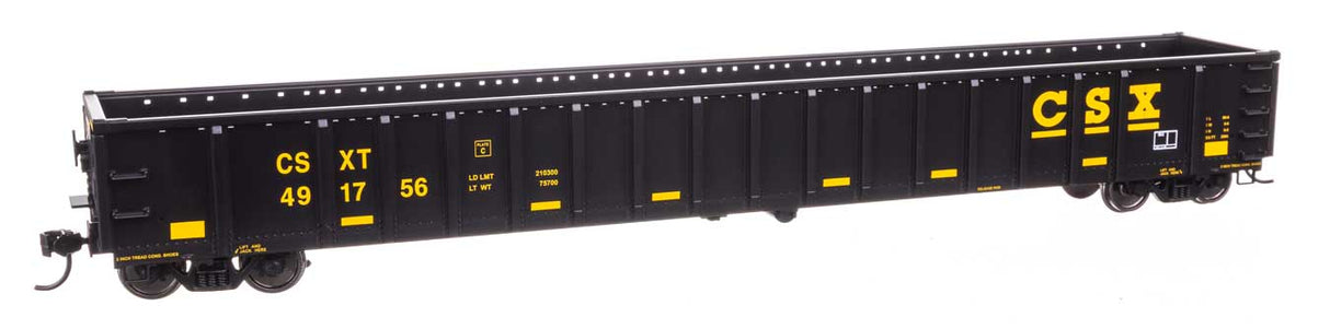 Walthers Mainline HO 910-6467 68' Railgon Gondola, Ready To Run, CSX #491756