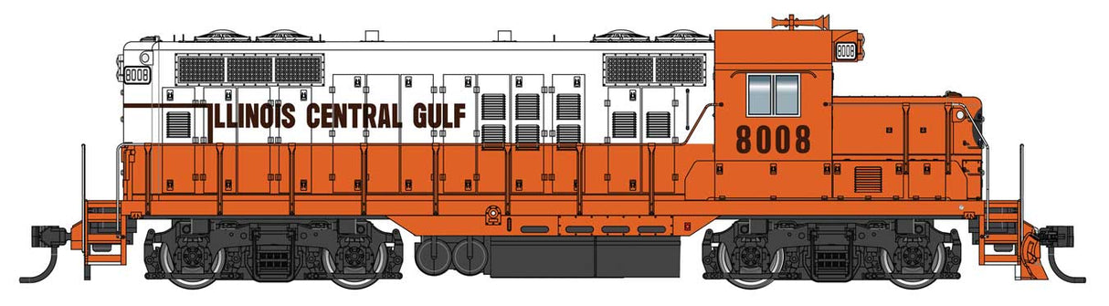 PREORDER Walthers Mainline HO 910-10511 EMD GP9 Phase II with Chopped Nose, Illinois Central Gulf #8008