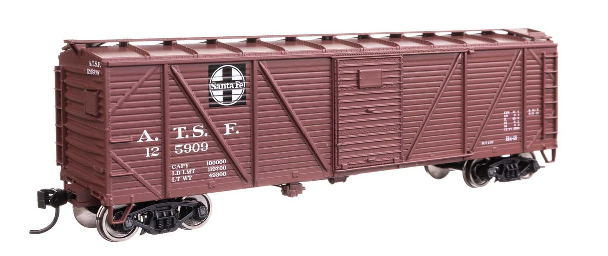 Walthers Mainline HO 910-40351 40' ARA Single Sheathed Boxcar with Dreadnaught Ends, Santa Fe #125909