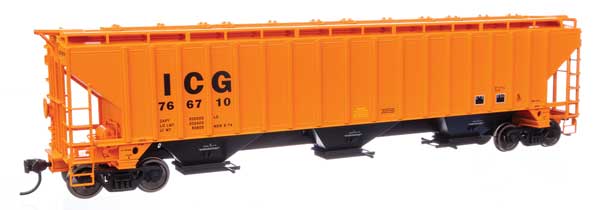 Walthers Mainline HO 49041 57' Trinity 4750 3-Bay Covered Hopper, Illinois Central Gulf #766710