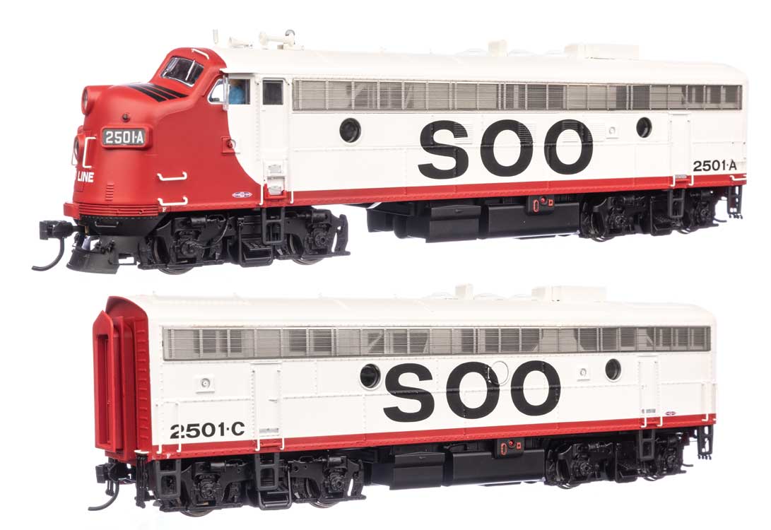Walthers Proto HO 920-49555 EMD FP7 & F7B, Soo Line #2501A & 2501C
