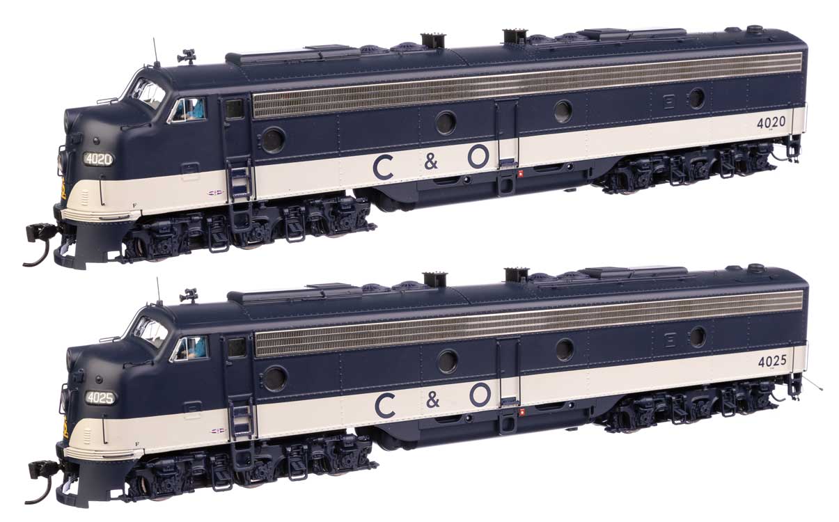Walthers Proto HO 920-49910 EMD E8 A/A Set, Chesapeake and Ohio #4020/4025