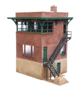 Walthers Cornerstone HO 933-3554 Pennsylvania Railroad Brick Interlocking Tower with Flat Roof Kit