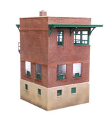 Walthers Cornerstone HO 933-3554 Pennsylvania Railroad Brick Interlocking Tower with Flat Roof Kit