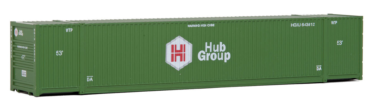 Walthers SceneMaster HO 949-8505 53' Singamas Corrugated Container, Hub Group