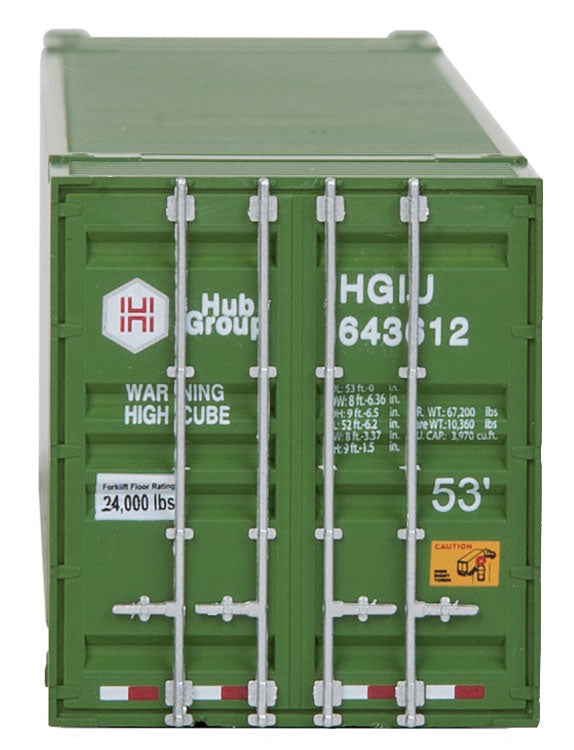 Walthers SceneMaster HO 949-8505 53' Singamas Corrugated Container, Hub Group