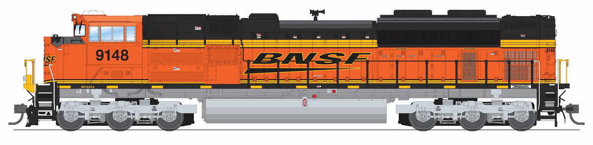 PREORDER Broadway Limited Imports HO 10423 EMD SD70ACe, BNSF #9148, Swoosh Scheme, No-Sound / DCC-Ready