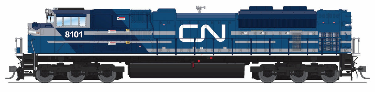 PREORDER Broadway Limited Imports HO 10425 EMD SD70ACe, Canadian National 8101, Blue & White, Paragon4 Sound/DC/DCC