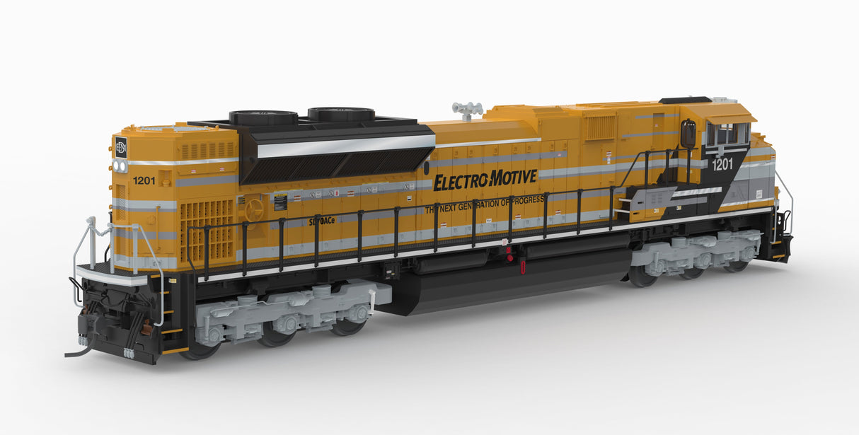 PREORDER Broadway Limited Imports HO 10430 EMD SD70ACe, EMD Demo 1201, Yellow Progress Rail, No-Sound / DCC-Ready