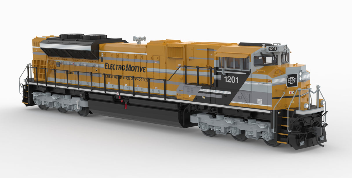 PREORDER Broadway Limited Imports HO 10430 EMD SD70ACe, EMD Demo 1201, Yellow Progress Rail, No-Sound / DCC-Ready