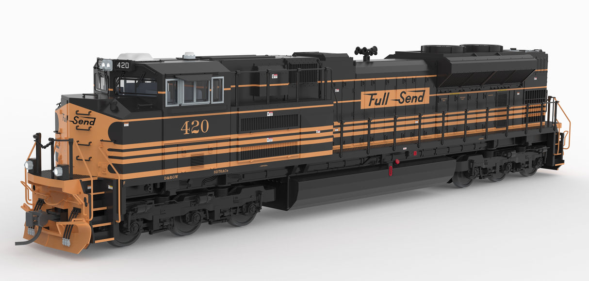 PREORDER Broadway Limited Imports HO 10457 EMD SD70ACe,  422, "Full Send" 5-Stripe Scheme, Paragon4 Sound/DC/DCC, w/ Smoke, HO (Hyce Tra