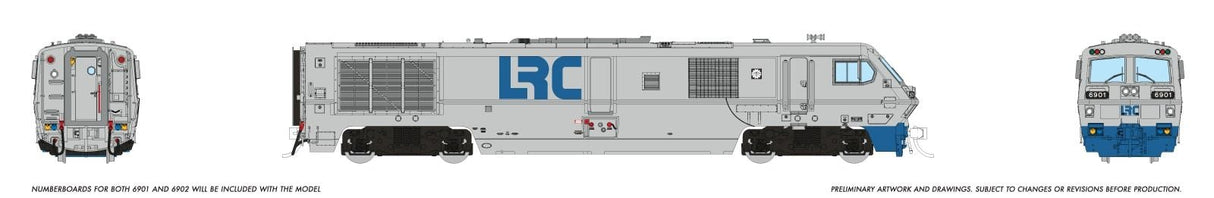 PREORDER Rapido HO 1113506 Bombardier LRC Locomotive, Via Rail LRC Demonstrator Scheme (DCC & Sound-Equipped)