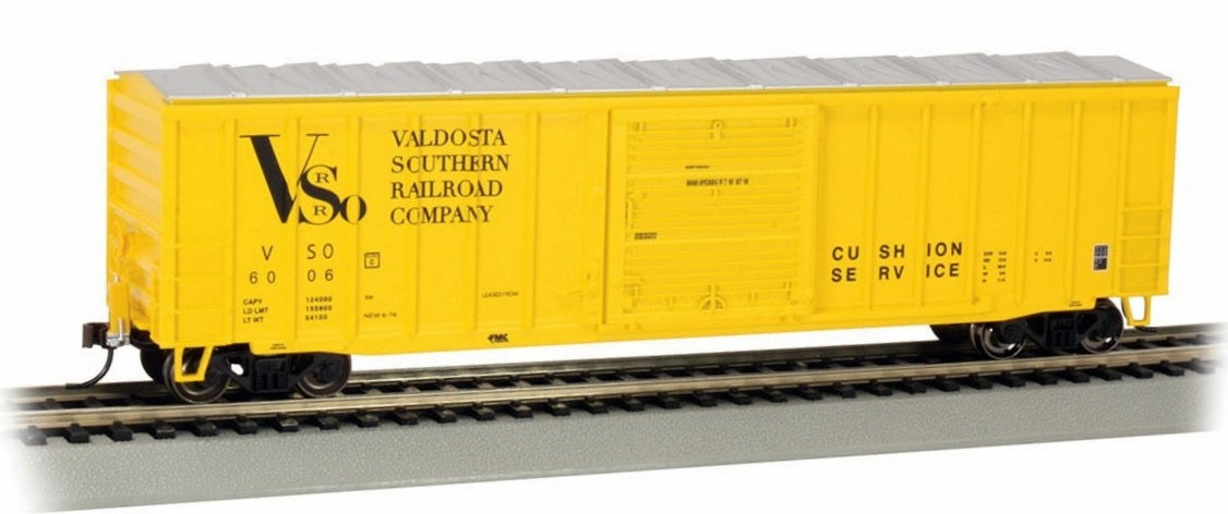 Bachmann HO 14909 50' Outside-Braced Box Car with Flashing Rear End Device, Valdosta Southern Railroad Company #6006