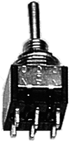Miniatronics 3627002 Miniature Toggle Switches, DPDT 5Amp 120V Momentary (2-pack)