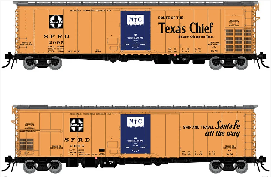 Rapido HO 156003 RR-56 Mechanical Reefers, Santa Fe (4)