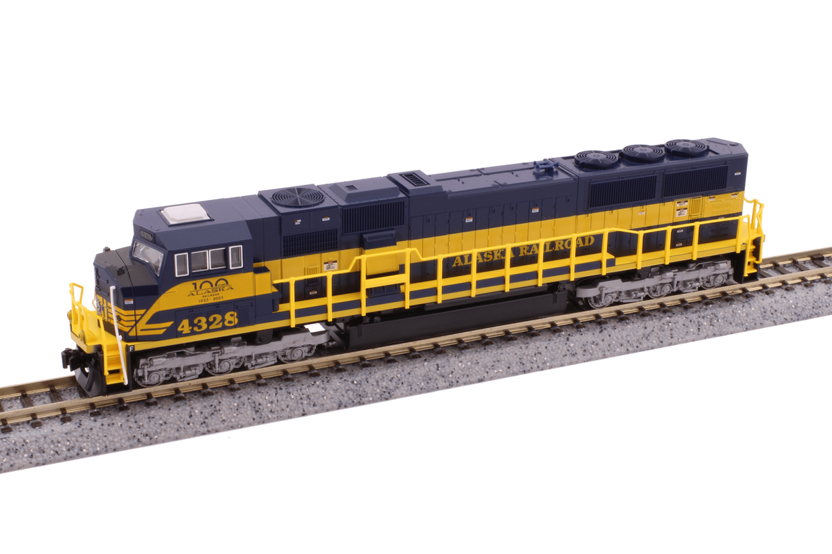 Kato N 1766412 EMD SD70MAC with Nose Headlight, Alaska Railroad #4328 100 Years (Standard DC)
