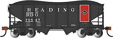 Bachmann N 19565 USRA 55-Ton Outside-Braced 2-Bay Hopper with Load, Reading #78847